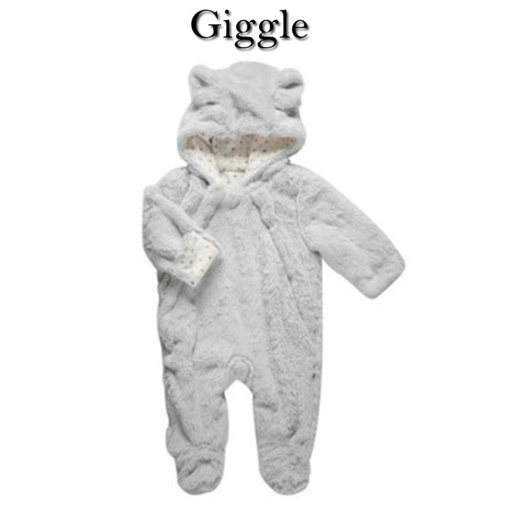 Giggle Faux Fur Hoodie W/Ears Coverall NWT